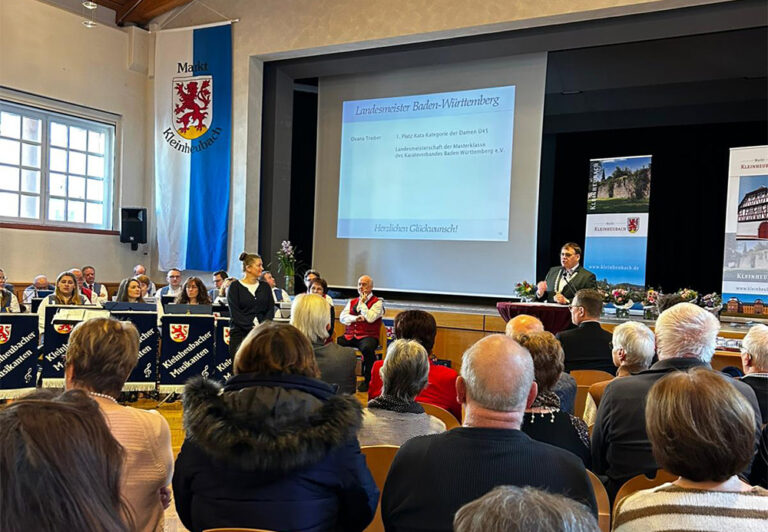 Neujahrsempfang der Marktgemeinde Kleinheubach – Silbermünze für Oxana